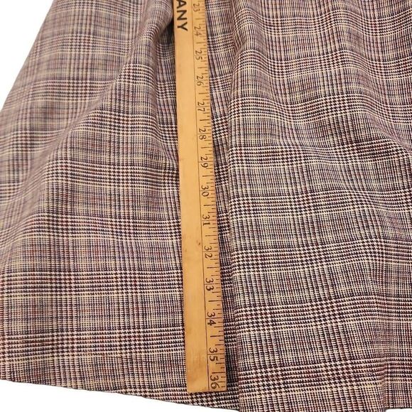 Modcloth Touch of Structure A-Line Maroon Plaid Lined Pleated Sleeveless Dress W - Picture 8 of 11